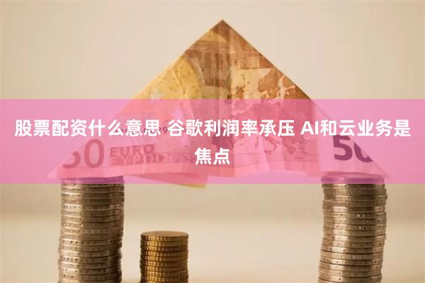 股票配资什么意思 谷歌利润率承压 AI和云业务是焦点