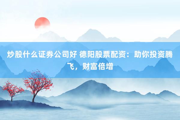 炒股什么证券公司好 德阳股票配资：助你投资腾飞，财富倍增