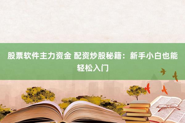 股票软件主力资金 配资炒股秘籍：新手小白也能轻松入门